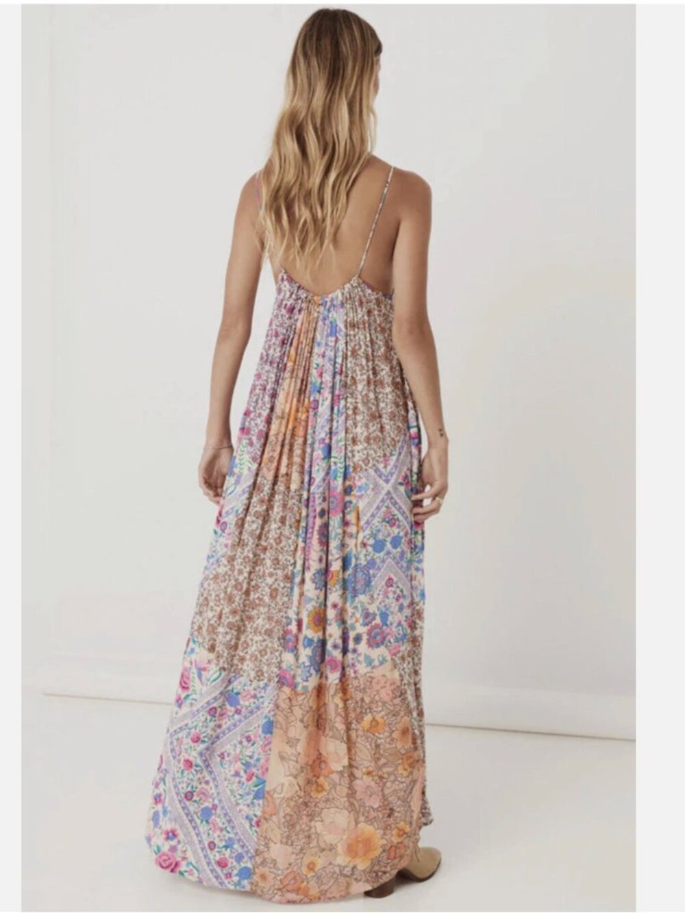Spell & The Gypsy Renew Patchwork Strappy Maxi Dress | Medium | NWOT | Rare - Picture 2 of 12